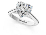 White gold Heart Cut Diamond Solitaire Engagement Ring with Cathedral Setting and Four-Prong Mount_15