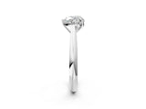 White gold Heart Cut Diamond Solitaire Engagement Ring with Cathedral Setting and Four-Prong Mount_16