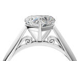 White gold Heart Cut Diamond Solitaire Engagement Ring with Cathedral Setting and Four-Prong Mount_18