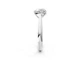 White gold Heart Cut Diamond Solitaire Engagement Ring with Cathedral Setting and Four-Prong Mount_304