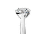 White gold Heart Cut Diamond Solitaire Engagement Ring with Cathedral Setting and Four-Prong Mount_307