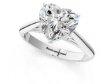 White gold Heart Cut Diamond Solitaire Engagement Ring with Cathedral Setting and Four-Prong Mount_51