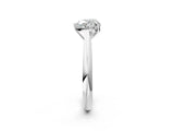 White gold Heart Cut Diamond Solitaire Engagement Ring with Cathedral Setting and Four-Prong Mount_52