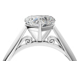 White gold Heart Cut Diamond Solitaire Engagement Ring with Cathedral Setting and Four-Prong Mount_54