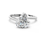 White gold Heart Cut Diamond Solitaire Engagement Ring with Four-Prong Setting and Classic Band_20