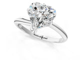 White gold Heart Cut Diamond Solitaire Engagement Ring with Four-Prong Setting and Classic Band_21