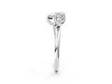 White gold Heart Cut Diamond Solitaire Engagement Ring with Four-Prong Setting and Classic Band_22