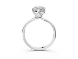 White gold Heart Cut Diamond Solitaire Engagement Ring with Four-Prong Setting and Classic Band_23