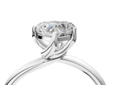 White gold Heart Cut Diamond Solitaire Engagement Ring with Four-Prong Setting and Classic Band_24