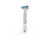 White gold Heart Cut Diamond Solitaire Engagement Ring with Pavé Band and Four-Prong Setting_2