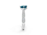 White gold Heart Cut Diamond Solitaire Engagement Ring with Pavé Band and Four-Prong Setting_2
