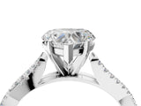 White gold Heart Cut Diamond Solitaire Engagement Ring with Twisted Pavé Band and Four-Prong Setting_37