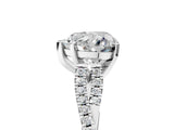White gold Heart Cut Diamond Solitaire Engagement Ring with Twisted Pavé Band and Four-Prong Setting_38
