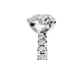 White gold Heart Cut Diamond Solitaire Pavé Engagement Ring with Round Band and Prong Setting_61