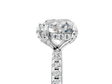 White gold Heart Cut Diamond Solitaire Ring with Four-Prong Setting and Pavé Band_8
