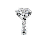 White gold Heart Cut Diamond Solitaire Ring with Round with Moissanite side stone Pavé Band and Four-Prong Setting_41