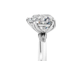 White gold Heart Cut Diamond Solitaire Ring with Thin Band and Prong Setting_25