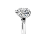 White gold Heart Cut Diamond Solitaire Ring with Thin Band and Prong Setting_49