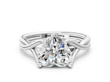 White gold Heart Cut Diamond Solitaire Twist Band Prong Setting Ring_79