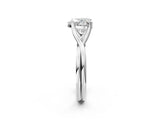 White gold Heart Cut Diamond Solitaire Twist Band Prong Setting Ring_81