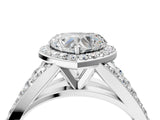 White gold Heart Cut Diamond Split Shank Halo Ring with Four-Prong Setting_72