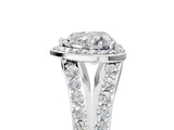 White gold Heart Cut Diamond Split Shank Halo Ring with Four-Prong Setting_72