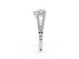 White gold Heart Cut Diamond Split Shank Pavé Engagement Ring with Four-Prong Setting_93