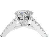 White gold Heart Cut Diamond Split Shank Pavé Engagement Ring with Four-Prong Setting_95