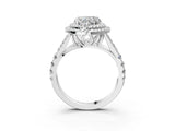 White gold Heart Cut Double Halo Split Shank Diamond Ring with Prong Setting_51