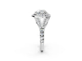 White gold Heart Cut Double Halo Split Shank Diamond Ring with Prong Setting_51