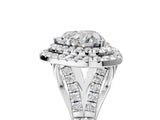 White gold Heart Cut Double Halo Split Shank Diamond Ring with Prong Setting_54