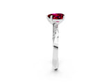 White gold Heart Cut Garnet Engagement Ring with Side Stone Accents and Four-Prong Setting_38