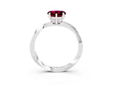 White gold Heart Cut Garnet Engagement Ring with Side Stone Accents and Four-Prong Setting_39