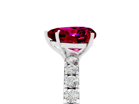 White gold Heart Cut Garnet Pavé Solitaire Engagement Ring with Four-Prong Setting_17