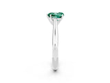 White gold Heart Cut Green Sapphire Solitaire Engagement Ring with Cathedral Setting and Four-Prong Mount_50
