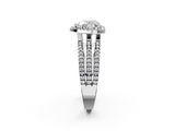 White gold Heart Cut Halo Diamond Engagement Ring with Split Shank and Four-Prong Setting_27