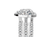 White gold Heart Cut Halo Diamond Engagement Ring with Split Shank and Four-Prong Setting_31