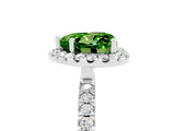 White gold Heart Cut Halo Diamond Pave Band with Prong Setting_5