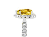 White gold Heart Cut Halo Diamond Pave Band with Prong Setting_5