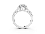 White gold Heart Cut Halo Diamond Ring with Channel Set Band and Four-Prong Setting_35