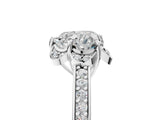 White gold Heart Cut Halo Diamond Ring with Channel Set Band and Four-Prong Setting_37