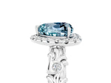 White gold Heart Cut Halo Diamond Solitaire with Filigree Band and Four-Prong Setting_5