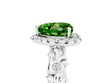 White gold Heart Cut Halo Diamond Solitaire with Filigree Band and Four-Prong Setting_5