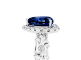 White gold Heart Cut Halo Diamond Solitaire with Filigree Band and Four-Prong Setting_5