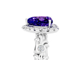 White gold Heart Cut Halo Diamond Solitaire with Filigree Band and Four-Prong Setting_5