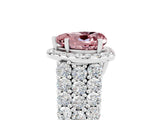 White gold Heart Cut Halo Pavé Diamond Engagement Ring with Split Shank and Four-Prong Setting_5