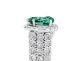 White gold Heart Cut Halo Pavé Diamond Engagement Ring with Split Shank and Four-Prong Setting_5