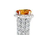 White gold Heart Cut Halo Pavé Diamond Engagement Ring with Split Shank and Four-Prong Setting_5