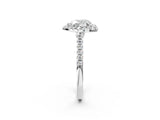 White gold Heart Cut Halo Pave Diamond Engagement Ring with Four-Prong Setting_10
