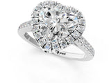 White gold Heart Cut Halo Pave Diamond Engagement Ring with Four-Prong Setting_9